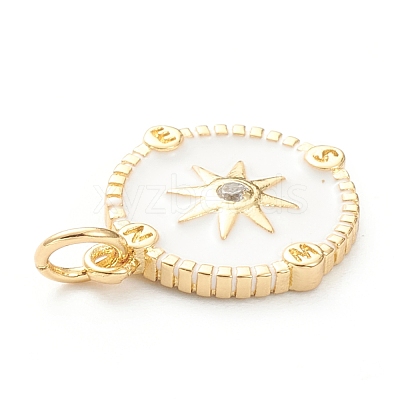 Brass Micro Pave Cubic Zirconia Pendants ZIRC-P200-14C-G-1