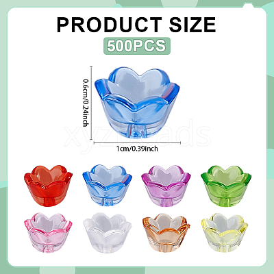 500Pcs Transparent Acrylic Beads TACR-ME0001-01-1