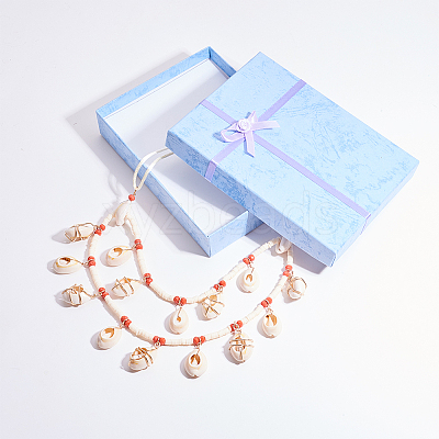 Bohemian Style Bib Necklaces NJEW-PH0001-11-1