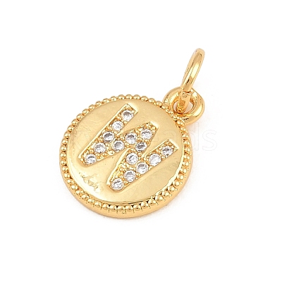 Brass Micro Pave Clear Cubic Zirconia Charms CU-CBA56CE-12G-W-1