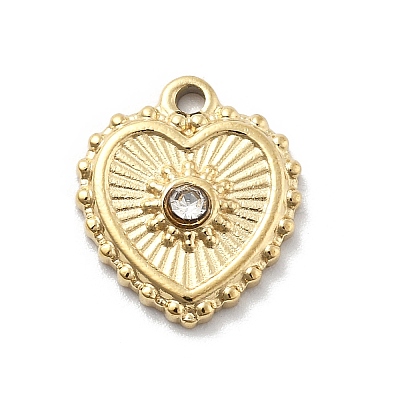 304 Stainless Steel Rhinestone Pendants STAS-L283-33G-1