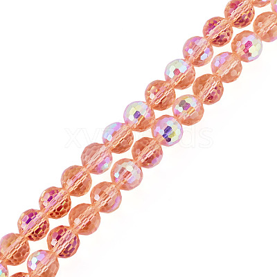 1 Strand Electroplate Transparent Glass Beads Strands EGLA-TADJ0001-15D-1