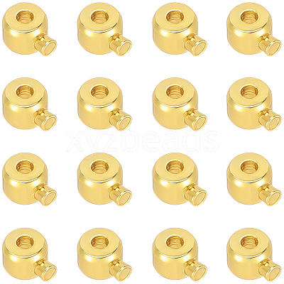 80Pcs Brass Crimp Beads KK-BBC0025-89G-1
