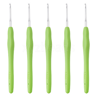 TPR Handle Aluminum Crochet Hook Needles TOOL-TA0001-13G-1