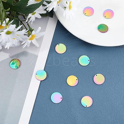 20Pcs PVD Vacuum Plating 304 Stainless Steel Charms STAS-UN0021-63M-1