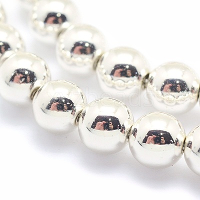 Electroplate Non-magnetic Synthetic Hematite Beads Strands G-L485-01F-S-1