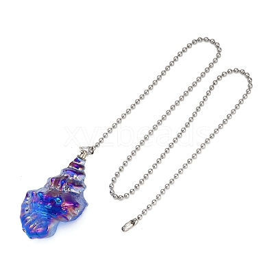 Glass Charms Ceiling Fan Pull Chain Extenders HJEW-H064-01A-P-1