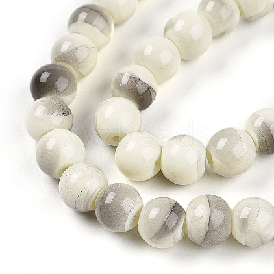 Baking Paint Glass Beads Strands DGLA-N013-8mm-02-1
