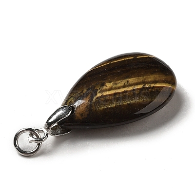 Natural Tiger Eye Pendants G-H286-04P-03-1