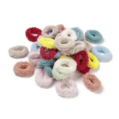 Faux Mink Fur Elastic Hair Ties OHAR-G015-20-1