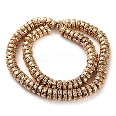 Electroplated Natural Lava Rock Beads Strands G-I360-A04-02-1