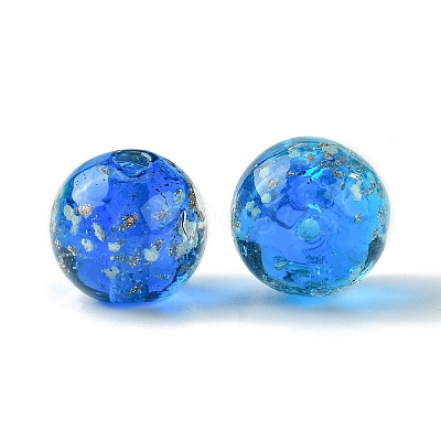Luminous Handmade Gold Sand Lampwork Beads FOIL-B001-07D-1