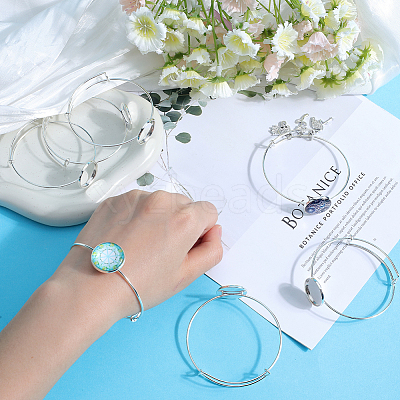 Brass Expandable Bangle Makings KK-SC0003-72-1