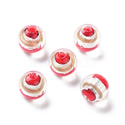 Handmade Silver Foil Lampwork Beads GLAA-Z001-05F-1