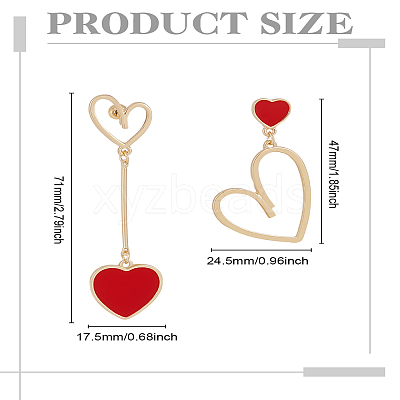1 Pair Alloy Dangle Stud Earrings EJEW-LP0003-54G-01-1