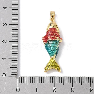 Brass Enamel Pendants KK-Z124-03G-01-1