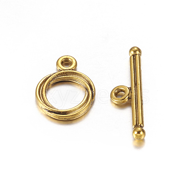 Tibetan Style Alloy Toggle Clasps X-GLF0539Y-NF-1