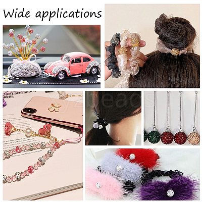 20Pcs 10 Colors AB Color Plated Acrylic Rhinestone Beads OACR-PH0004-01-1