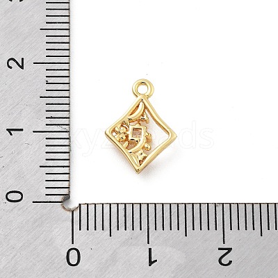 Brass Micro Pave Cubic Zirconia Pendants LS-KK-H511-01G-03-1