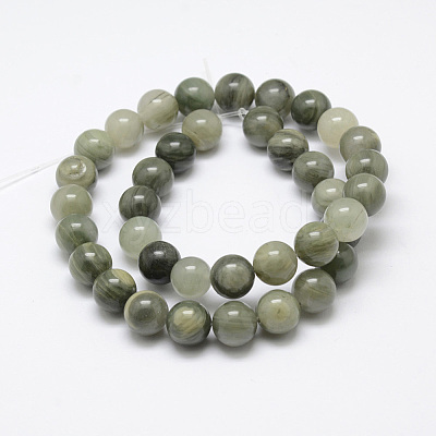 Natural Green Rutilated Quartz Beads Strands X-G-P325-03-8mm-1
