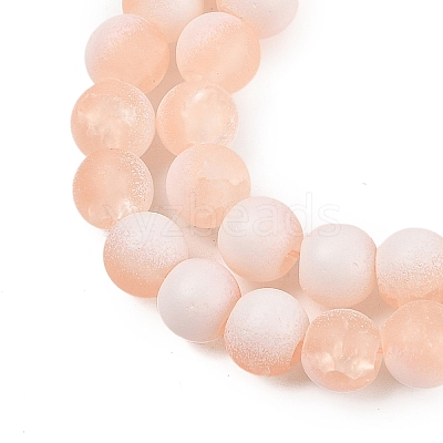 Frosted Crackle Glass Beads X1-GLAA-U001-8mm-M05-1
