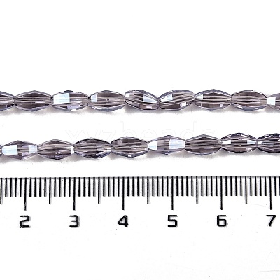 Electroplate Glass Beads Strands GLAA-Q101-03B-PL01-1