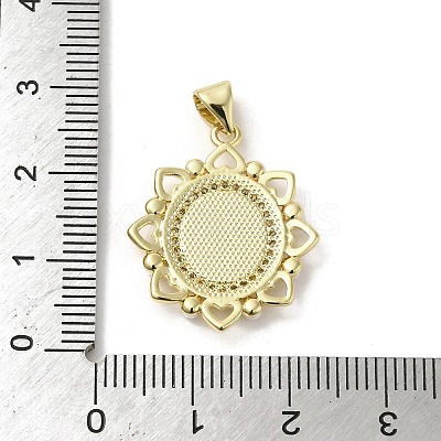 Brass Pave Shell Pendants X-KK-I708-17F-G-1