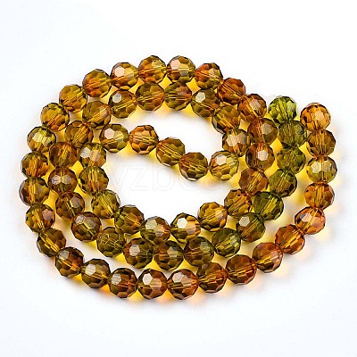 Baking Paint Transparent Glass Beads X1-DGLA-A035-T8mm-A05-1