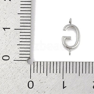 304 Stainless Steel Letter Connector Charms STAS-M108-01P-07-1