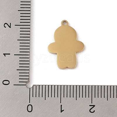 Christmas Theme Ion Plating(IP) 304 Stainless Steel Enamel Pendants STAS-Z083-07G-01-1