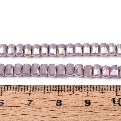 Electroplate Opaque Glass Beads Strands EGLA-N022-09A-C02-1