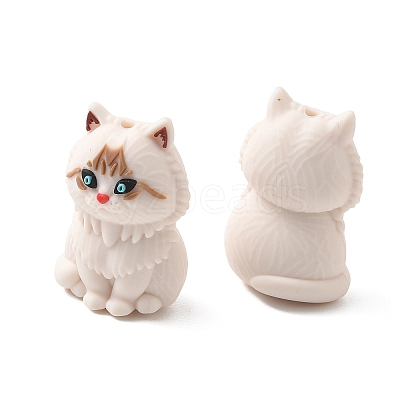 Ragdoll Cat Shape Food Grade Silicone Focal Beads SL-CBAAE23-01-1