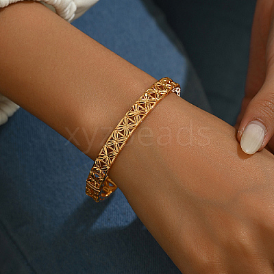Real 18K Gold Plated Brass Bangles AJ8200-3-1