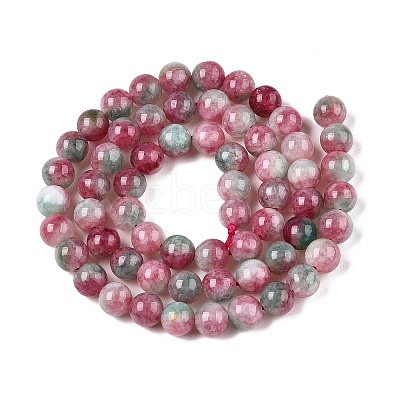 Dyed Natural White Jade Beads Strands G-T138-6mm-210-12-1