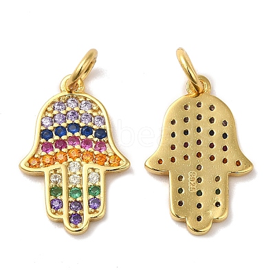 925 Sterling Silver Micro Pave Cubic Zirconia Pendants STER-I010-33G-1