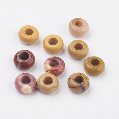 Natural Mookaite European Beads LS-X-G-G740-12x6mm-21-1