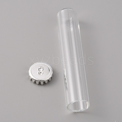 Transparent Glass Bottle Pendants LS-GLAA-WH0039-03S-1