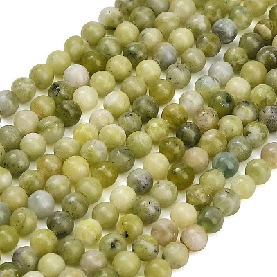 Natural Chinese Jade Southern Jade Beads Strands G-Z158-A01-6mm-1