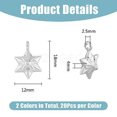 40Pcs 2 Colors Alloy Pendants FIND-DC0005-50-1