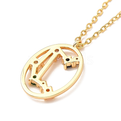 Colorful Cubic Zirconia Constellation Pendant Necklace LS-NJEW-H166-01J-1