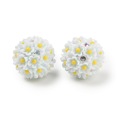 Handmade Luminous Polymer Clay Rhinestone Fancy Beads CLAY-H003-04D-1