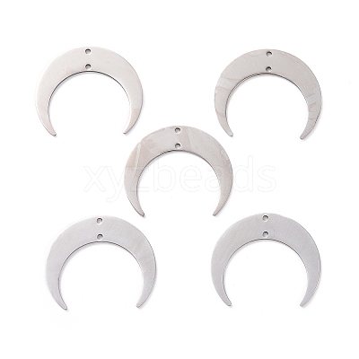 201 Stainless Steel 2-Loop Link Charms X-STAS-N090-LA039-P-1