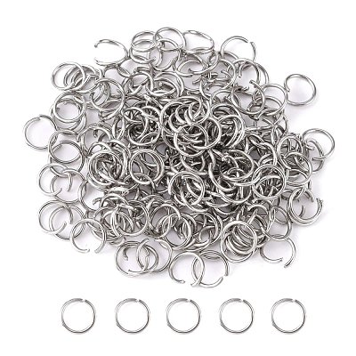 Tarnish Resistant 304 Stainless Steel Open Jump Rings STAS-R049-6x0.7mm-1