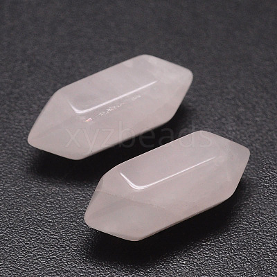 Faceted No Hole Natural Rose Quartz Healing Stones G-K034-20mm-06-1