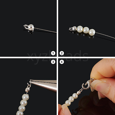10Pcs 925 Sterling Silver Bead Tips Knot Covers STER-TA0001-50-1