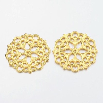 Tibetan Style Filigree Joiners Links LS-TIBE-A11623-G-FF-1