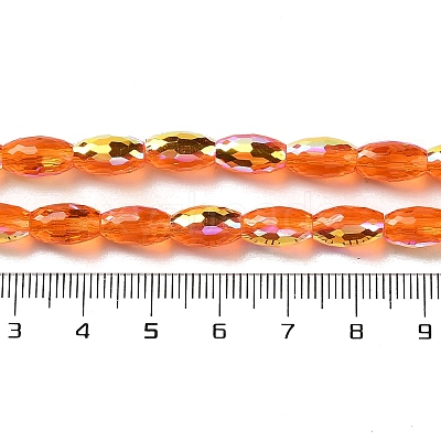 AB Color Plated Transparent Electroplate Beads Strands EGLA-H104-05B-1