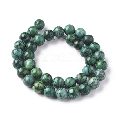 Natural Map Stone Picasso Jasper Beads Strands G-F668-29-10mm-1