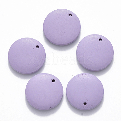 Painted Wood Pendants WOOD-Q040-018A-A04-1