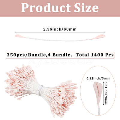Gypsum with Cotton Cord Artificial Flower Core DIY-WH20007-36B-03-1